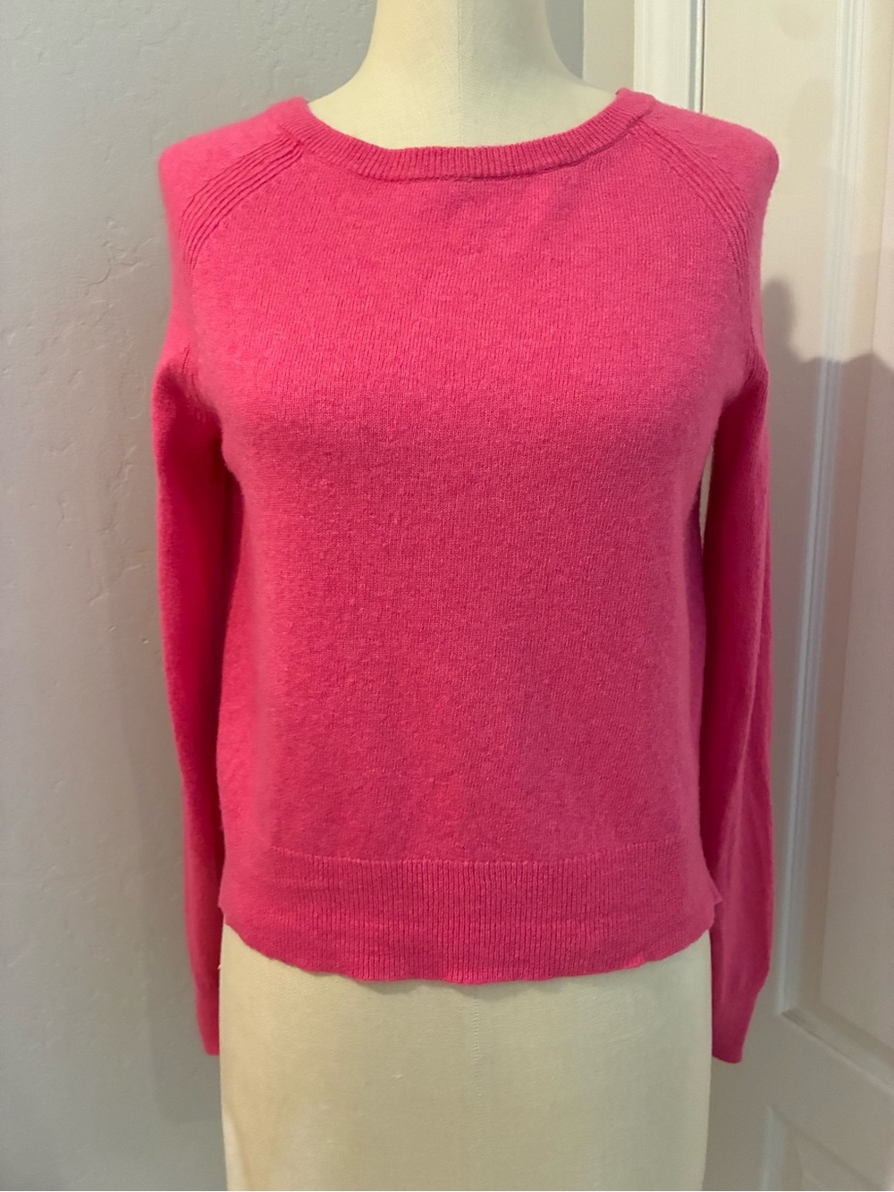 Banana Republic Bright Pink Crewneck Sweater Sz S